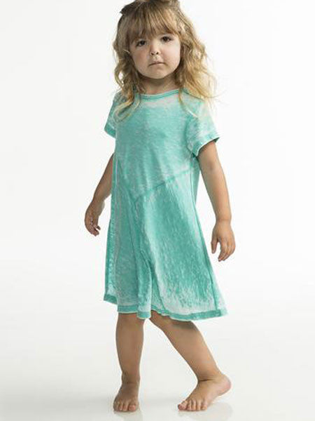 Joah Love Shanell Distressed Swing Dress Aqua Girls 2-6