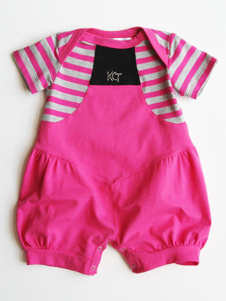 Kidcuteture Baby Girls Raspberry Romper