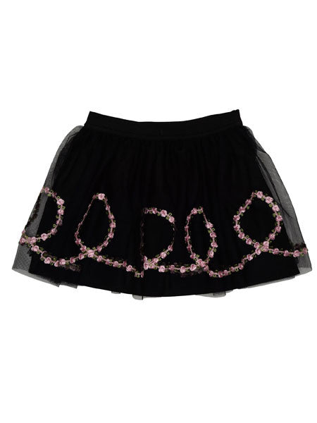 Kate Mack Rumba Roses Black Skirt Girls 4, 6