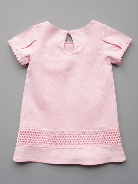 LAUNDRY by Shelli Segal Maria Pink Linen Dress Baby & Toddler Girls