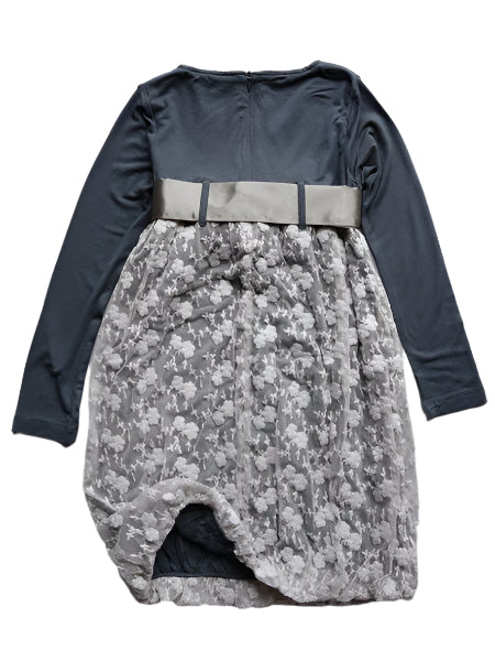 Lofff Grey Lace Girls Party Dress Sizes 4, 6