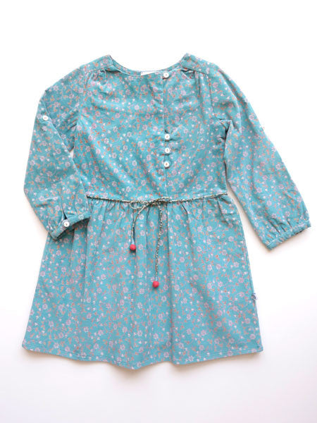 Little Handprint Emilie Corduroy Teal Toddler Girls Dress Sizes 2T, 3T