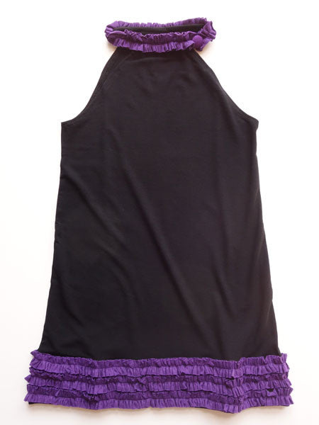 Llum Bertoia Dress Black & Purple Halter Sizes 2T-6 llbd shop Exclusive