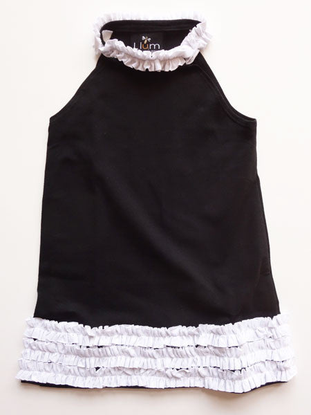 Llum Bertoia Dress Black & White Jersey Halter Size 2T