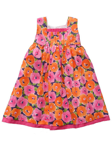 Luli & Me Baby Girls Watercolor Floral Print Dress