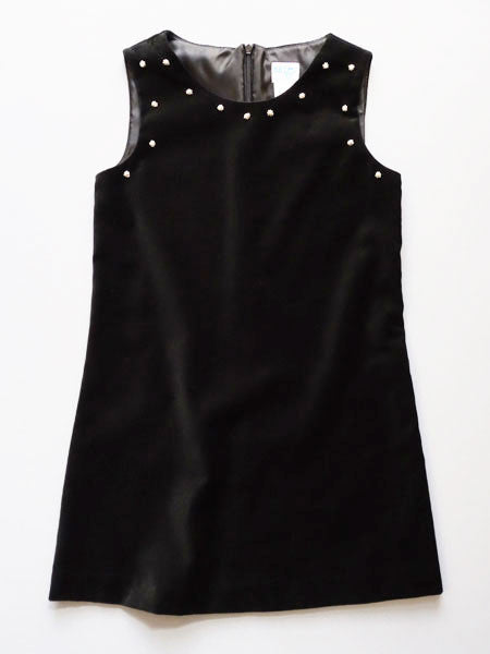 Luli & Me Pearl Trimmed Girls Black Velvet Dress Sizes 7 & 8 – llbd shop