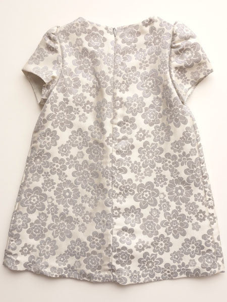 Luli & Me  Floral Grey Jacquard Dress Size 3T