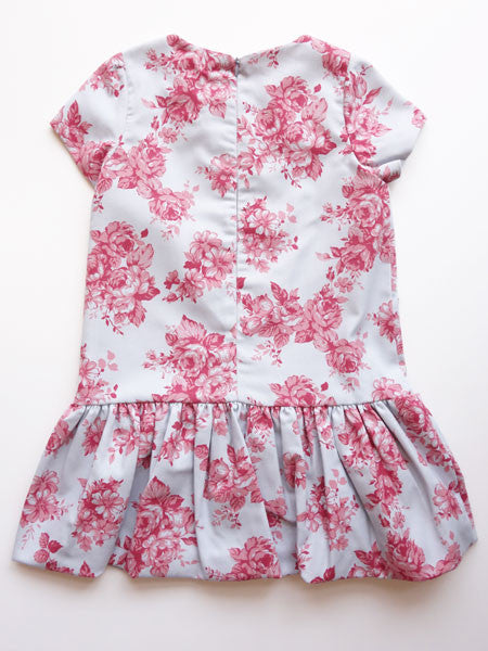 Luli & Me Rose Print Dropwaist Dress Size 6X