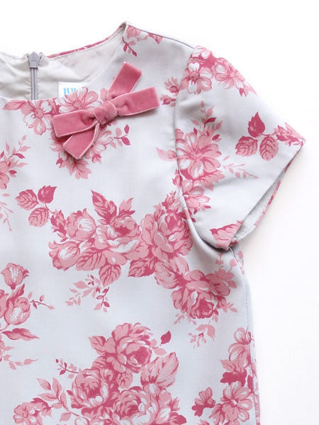 Luli & Me Rose Print Dropwaist Dress Size 6X