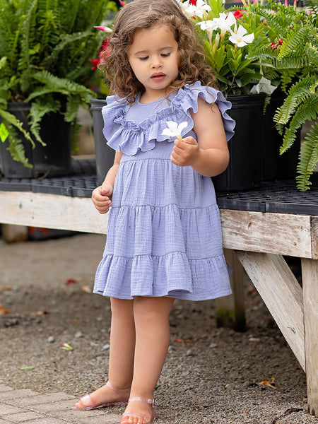 Mabel + Honey Perry Pretty Cotton Gauze Dress Girls