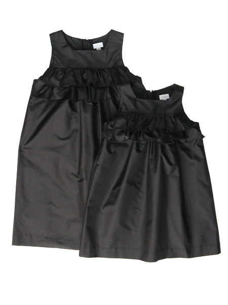 Neige Black Silk Taffeta Party Dress Size 4