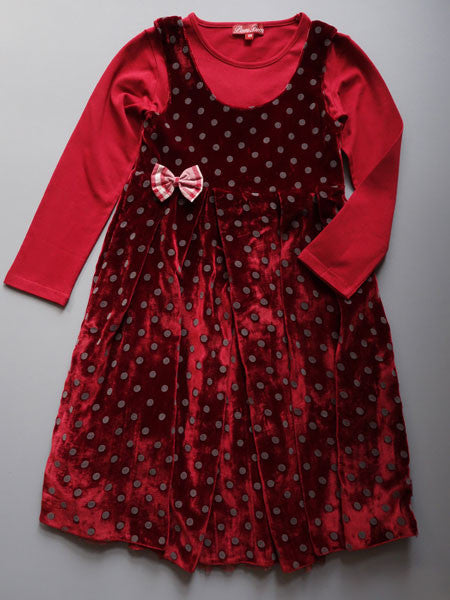 Pom Pom Avriel Velvet Dress & Jersey Top Set Sizes 4, 5/6