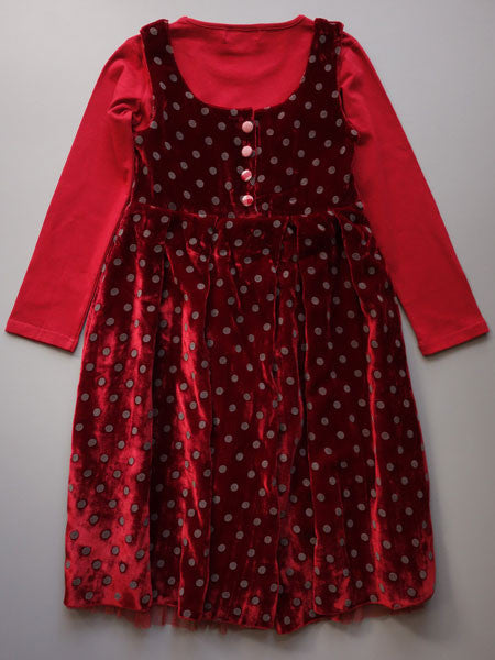 Pom Pom Avriel Velvet Dress & Jersey Top Set Sizes 4, 5/6