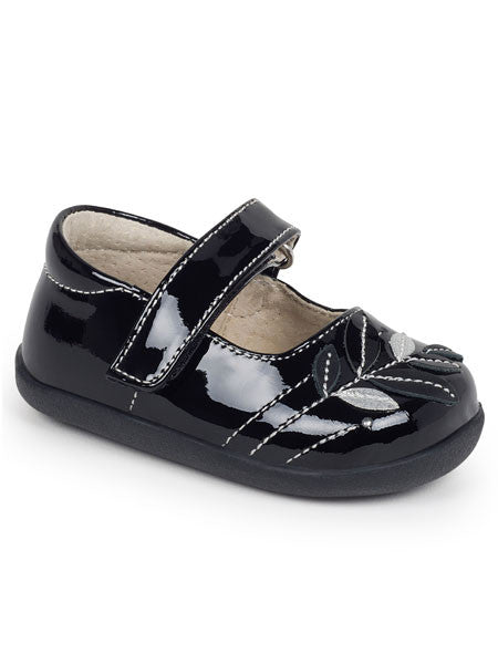 See Kai Run Adeline Black Patent Baby Girls Shoes