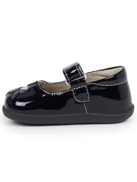 See Kai Run Adeline Black Patent Baby Girls Shoes