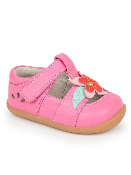 See Kai Run Avery Baby Girls Hot Pink T-Strap Sandal