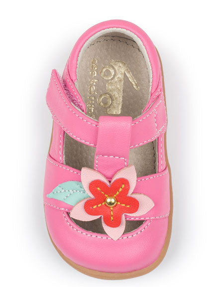 See Kai Run Avery Baby Girls Hot Pink T-Strap Sandal