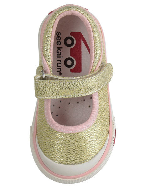 See Kai Run Marie Gold Glitter Toddler Girls Sneakers