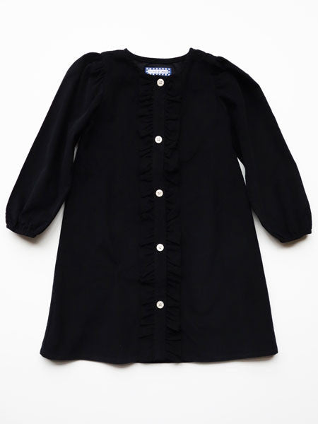 Velvet & Tweed  Black Corduroy Ruffle Dress Little Girls
