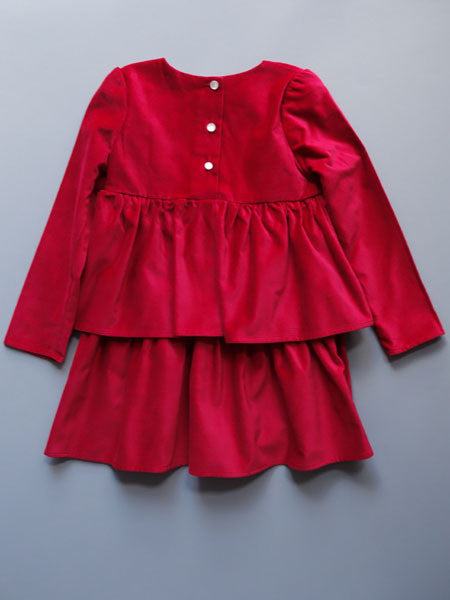 Velvet & Tweed Red Velvet Tiers Dress 18-24M, 5