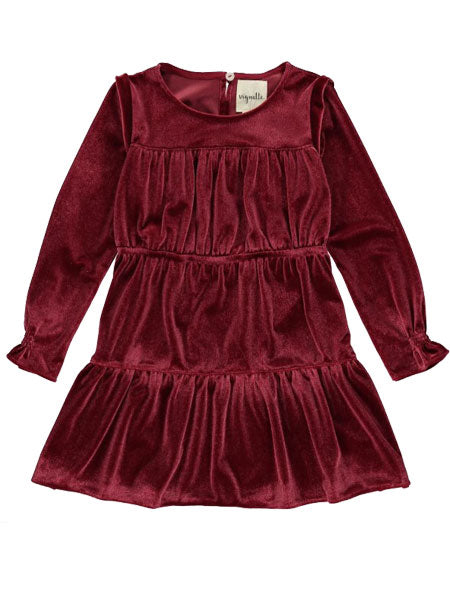 Vignette Bennett Dress in Burgundy Sizes 12M-6Y