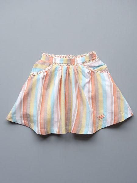 Fore N Birdie Little Girls Bird Applique Top & Stripe Skirt Set Sizes 4T, 6