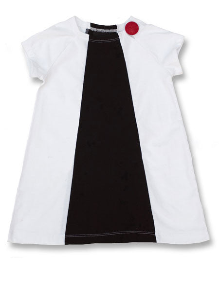 Llum Miro White and Black Jersey Dress Sizes 2T-8