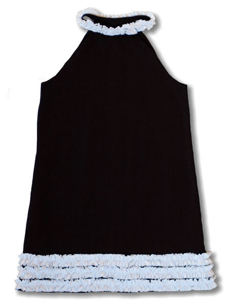 Llum Bertoia Dress Black & White Jersey Halter Size 2T