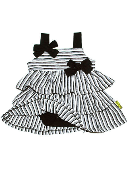 Sophie Catalou Black & White Baby Girls Romper Dress